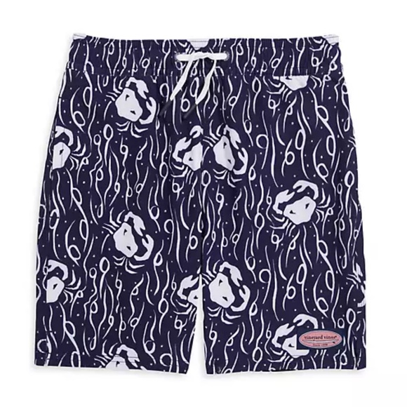 NEW Vineyard Vines Boy's Chappy Crab Swim Trunks